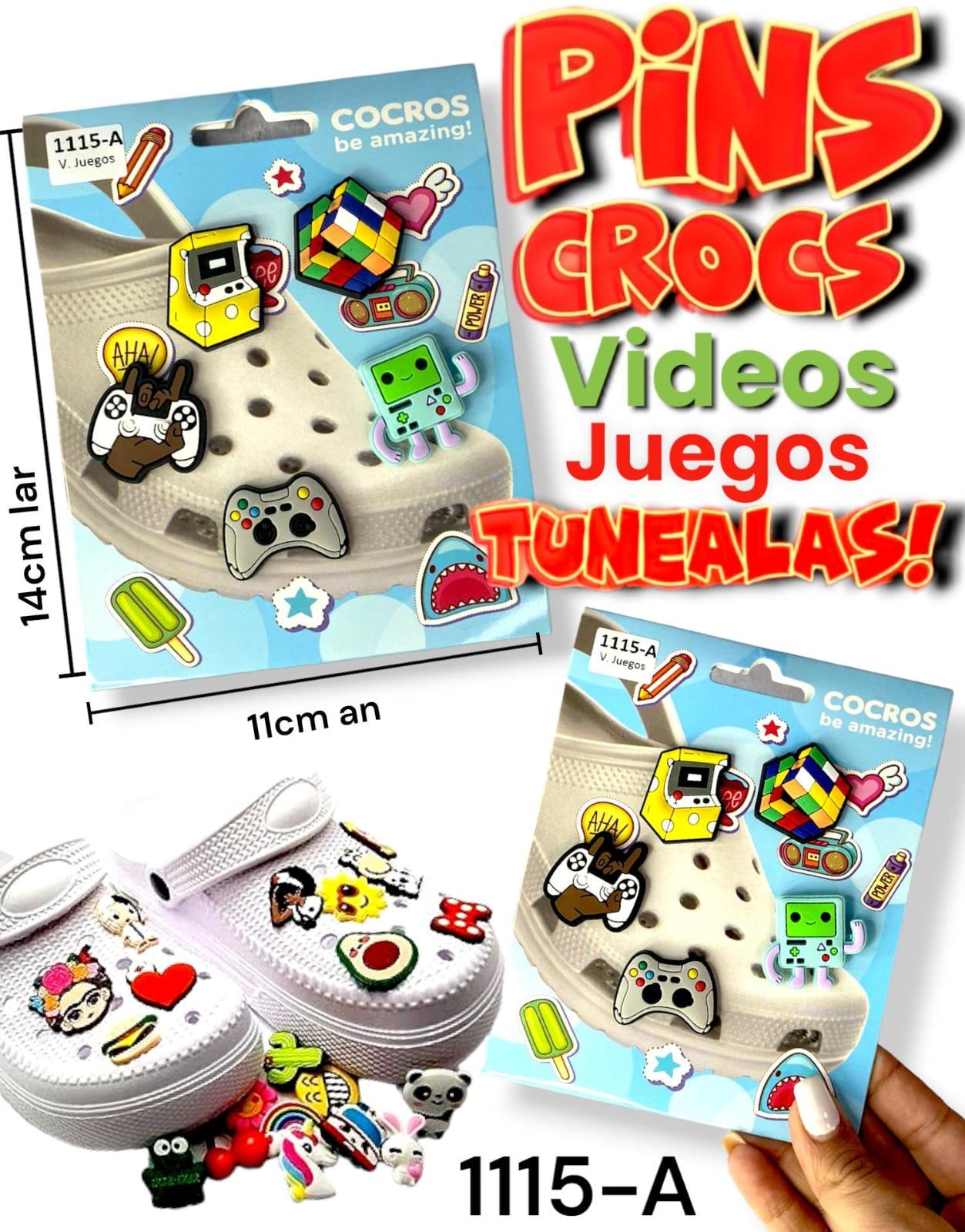 Set x 5 Pins para Crocs VIDEO JUEGO SURTIDOS